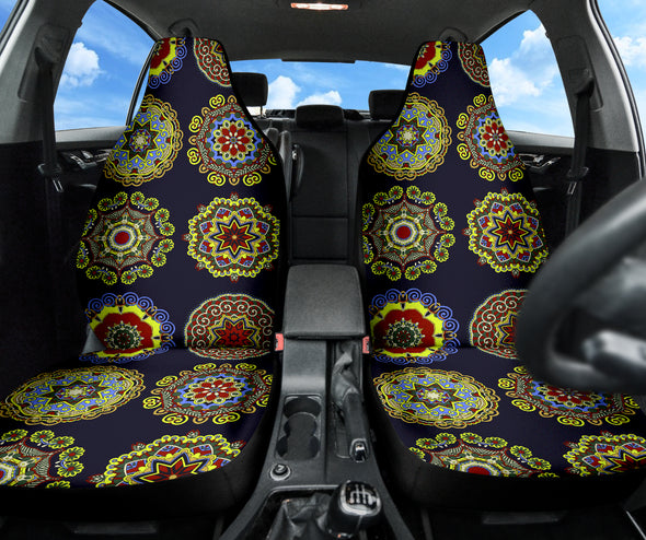 Mandala Flowers Seat Cover
