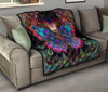 Psychedelic Fractal Butterfly Premium Quilt