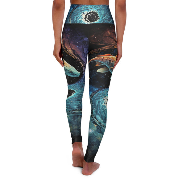 Galactic Bliss: High Waist Yoga Legging for Serene Flexibility - Crystallized Collective