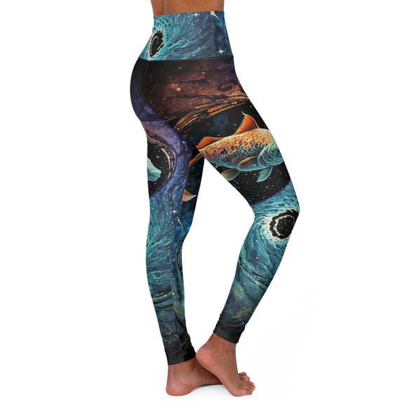 Galactic Bliss: High Waist Yoga Legging for Serene Flexibility - Crystallized Collective