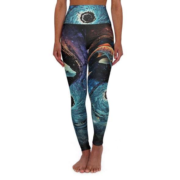 Galactic Bliss: High Waist Yoga Legging for Serene Flexibility - Crystallized Collective