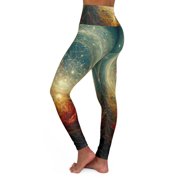 Galactic Bliss: Stellar High-Waist Yoga Legging - Crystallized Collective