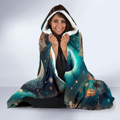 Galactic Flower Mandala Hooded Blanket - Crystallized Collective