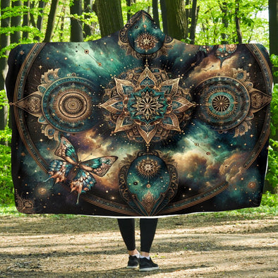 Galactic Mandala Hooded Blanket - Crystallized Collective