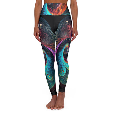 Galaxy Bliss: Vibrant High-Waist Yoga Legging - Crystallized Collective