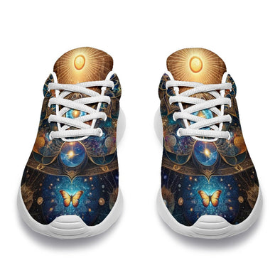 Galaxy Butterfly Mandala Sport Sneakers - Crystallized Collective
