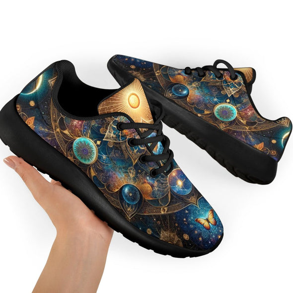 Galaxy Butterfly Mandala Sport Sneakers - Crystallized Collective
