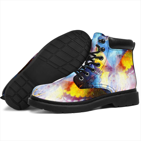 Galaxy Butterfly Suede Boots - Crystallized Collective