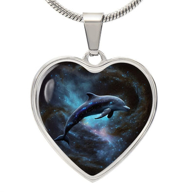 Galaxy Dolphin Necklace - Crystallized Collective