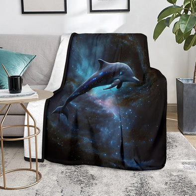 Galaxy Dolphin Premium Blanket - Crystallized Collective