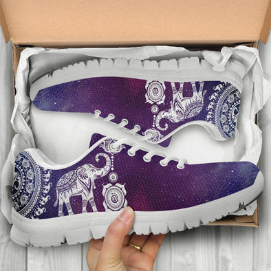 Galaxy Elephant Mandala Sneakers - Crystallized Collective