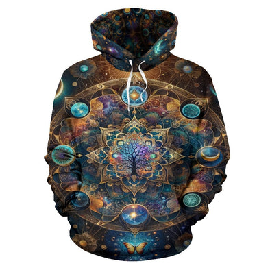 Galaxy Tree of Life Mandala Hoodie - Crystallized Collective