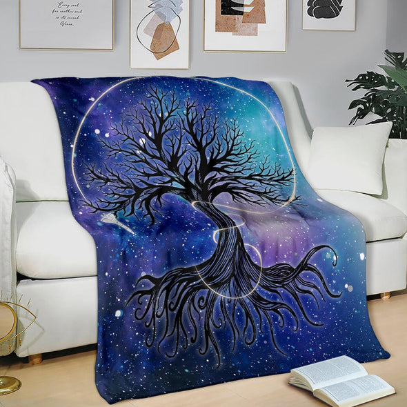 Galaxy Tree of Life Premium Blanket - Crystallized Collective