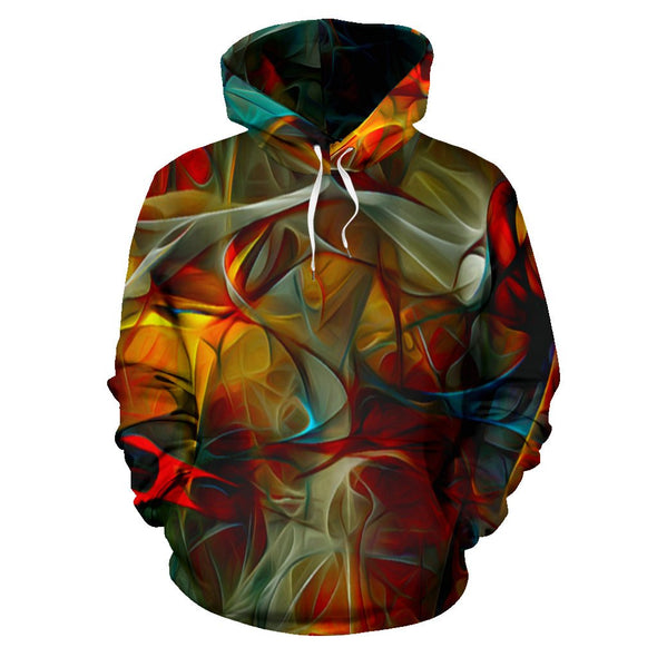Glowing Abstract Art hoodie - Crystallized Collective