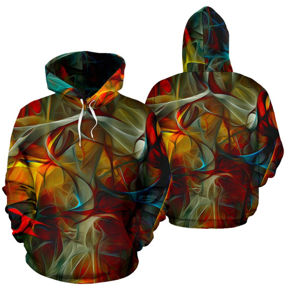 Glowing Abstract Art hoodie - Crystallized Collective