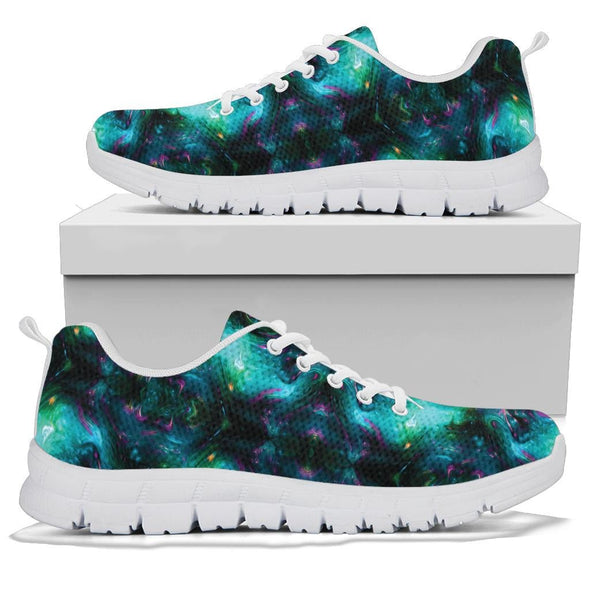 Glowing Abstract Art Sneakers - Crystallized Collective