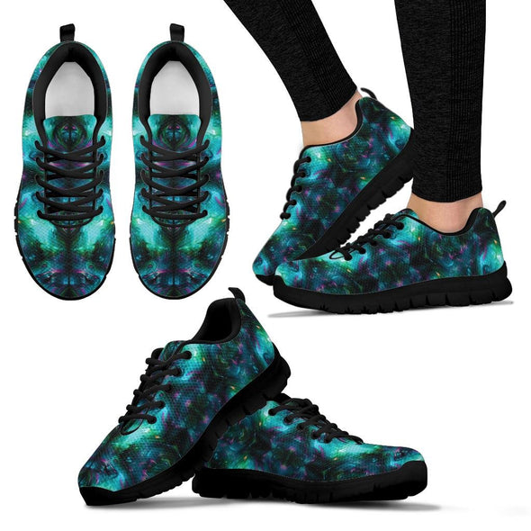 Glowing Abstract Art Sneakers - Crystallized Collective
