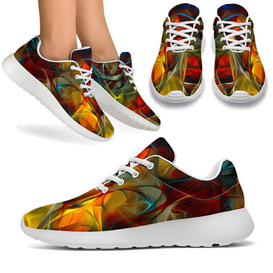 Glowing Abstract Art Sport Sneaker - Crystallized Collective