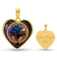 Glowing Galaxy Tree of Life Heart Necklace - Crystallized Collective
