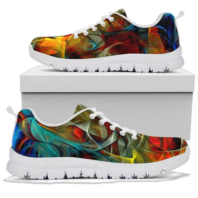 Glowing Psychedelic Art Sneakers - Crystallized Collective