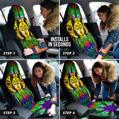 Glowing Sun and Moon Mandala Car Seat Covers - Crystallized Collective