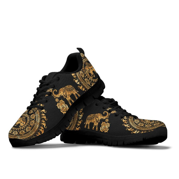 Gold Elephant Mandala Sneakers - Crystallized Collective
