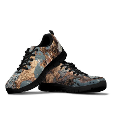 Gold Fluid Art Sneakers - Crystallized Collective