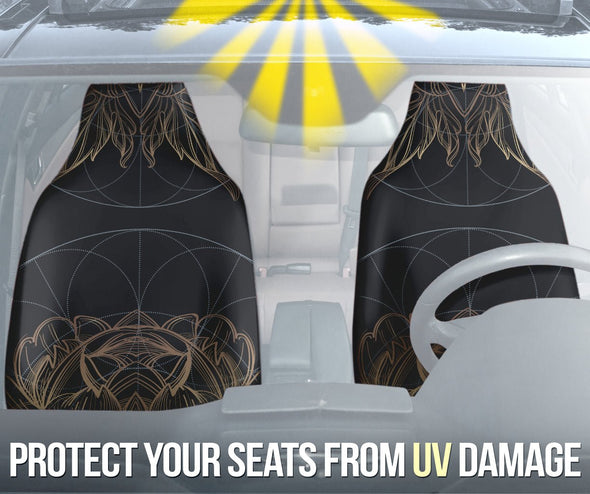 Gold Lotus Mandala Car Seat Covers - Crystallized Collective