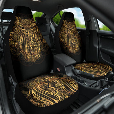 Gold Mandala Owl Car Seat Cover - Crystallized Collective