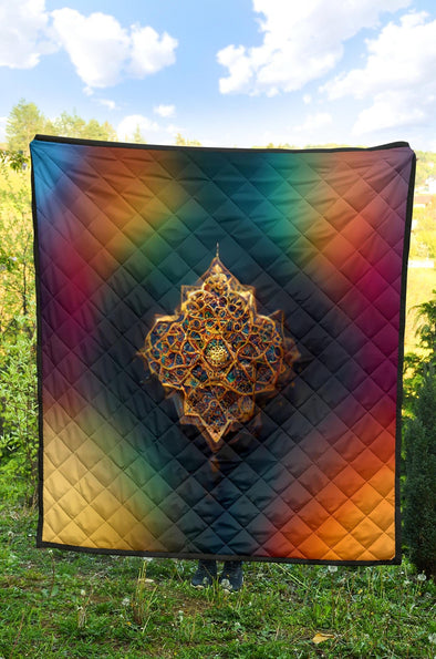 Gold Rainbow Alhambra Premium Quilt - Crystallized Collective