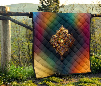 Gold Rainbow Alhambra Premium Quilt - Crystallized Collective