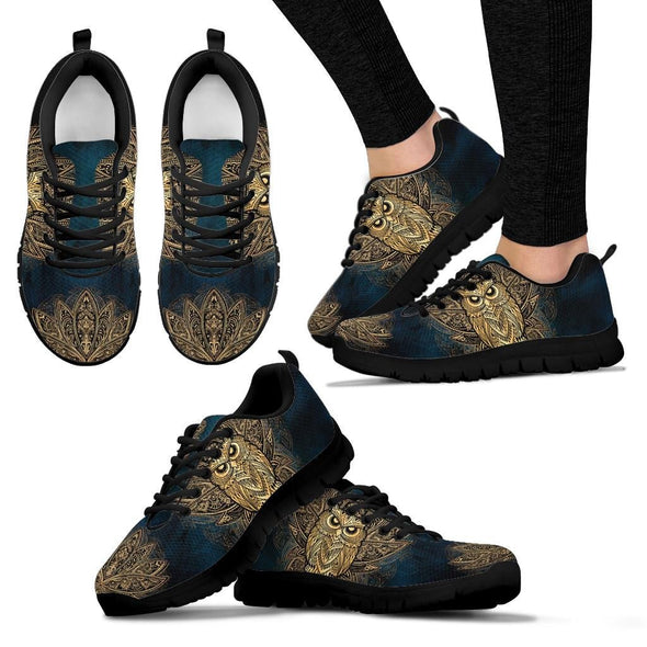 Goldd Owl Mandala Sneakers - Crystallized Collective