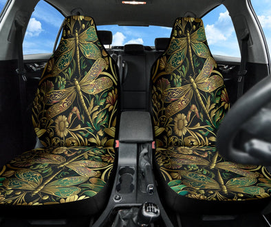 Golden Dragonflies Car Seat Cover - Crystallized Collective