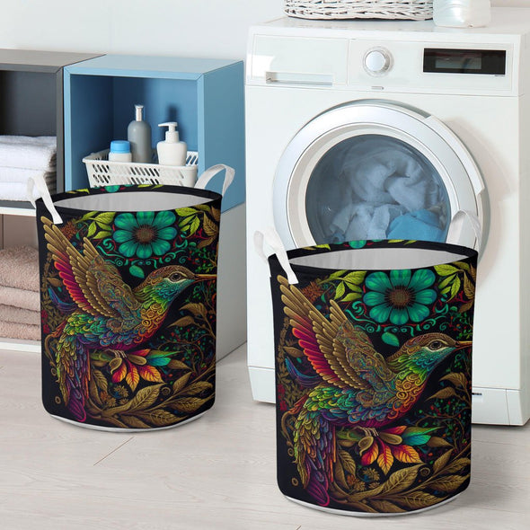 Golden Hummingbird Laundry Basket - Crystallized Collective