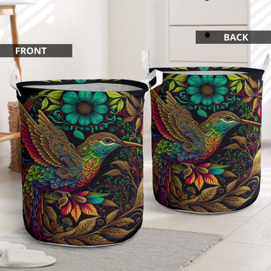 Golden Hummingbird Laundry Basket - Crystallized Collective