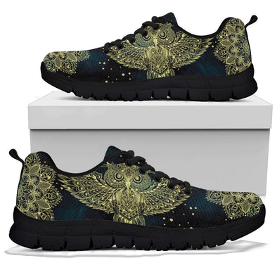 Golden Owl Mandala Sneakers - Crystallized Collective