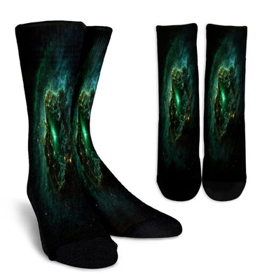 Green Nebula Socks - Crystallized Collective