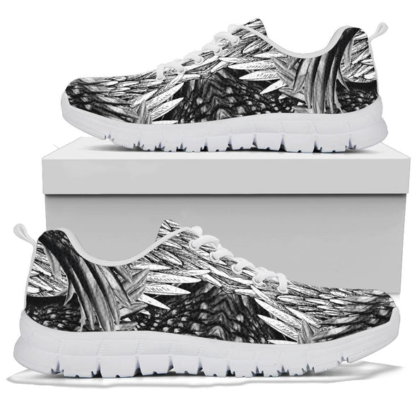 Grey Feather Sneakers - Crystallized Collective