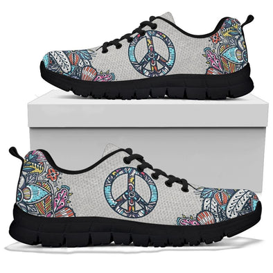 Grey Peace Paisley Sneakers - Crystallized Collective