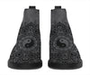 Grey Yin Yang Mandala Ankle Boots - Crystallized Collective