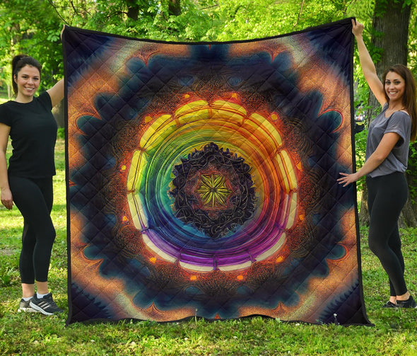 Groovy Mandala Premium Quilt - Crystallized Collective