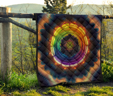 Groovy Mandala Premium Quilt - Crystallized Collective