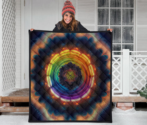 Groovy Mandala Premium Quilt - Crystallized Collective