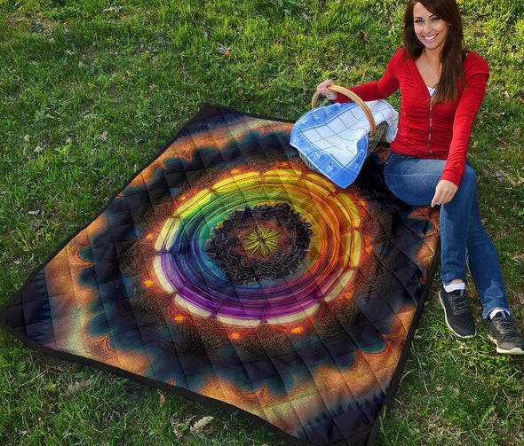 Groovy Mandala Premium Quilt - Crystallized Collective