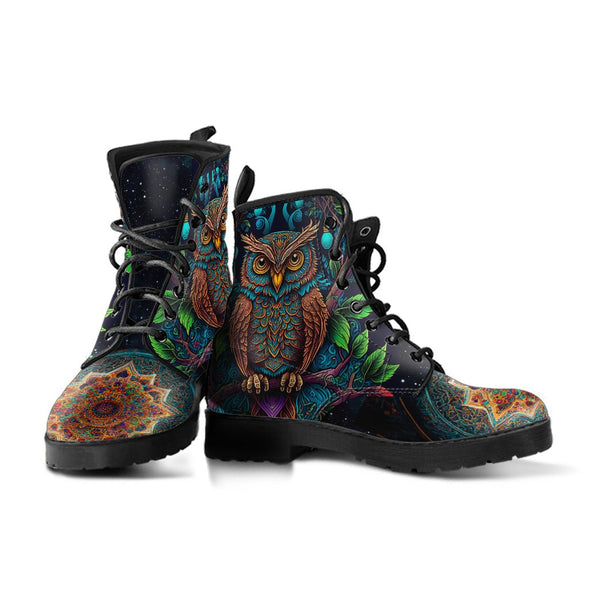 HandCrafated Artistic Owl Boots - Crystallized Collective