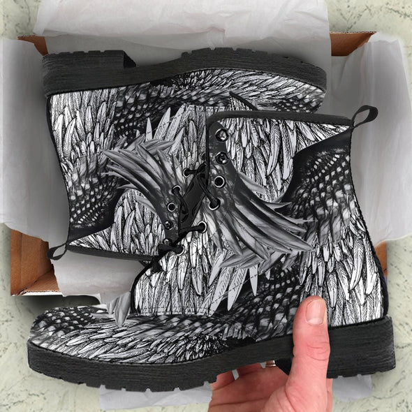 HandCrafted Artistic Feather Boots - Crystallized Collective