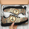 HandCrafted Beige Peace Mandala Sneakers - Crystallized Collective