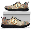 HandCrafted Beige Peace Mandala Sneakers - Crystallized Collective