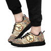 HandCrafted Beige Peace Mandala Sneakers - Crystallized Collective