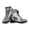 HandCrafted Black on White Elephant Mandala Boots - Crystallized Collective